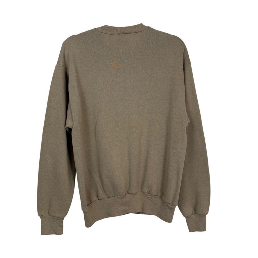 Vintage Taz Looney Tunes Sweatshirt Mens Medium Tan Cross Stitch Jerzees Unisex - Picture 7 of 10